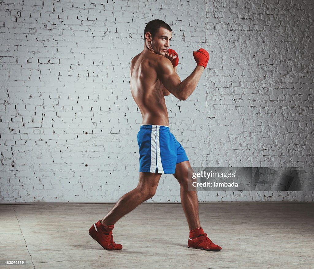 Boxer werfen uppercut