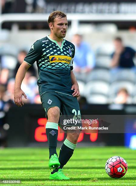 Tony Jantschke of Borussia Moenchengladbach in action during the Pre Season Friendly between Newcastle United and Borussia Moenchengladbach at St...