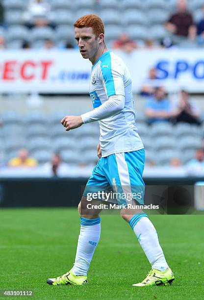 Jack Colback of Newcastle in action during the Pre Season Friendly between Newcastle United and Borussia Moenchengladbach at St James' Park on August...