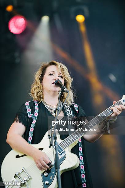 Amy Millan of Stars performs on Day One of the Osheaga Music and Arts Festival on July 31, 2015 in Montreal, Canada.