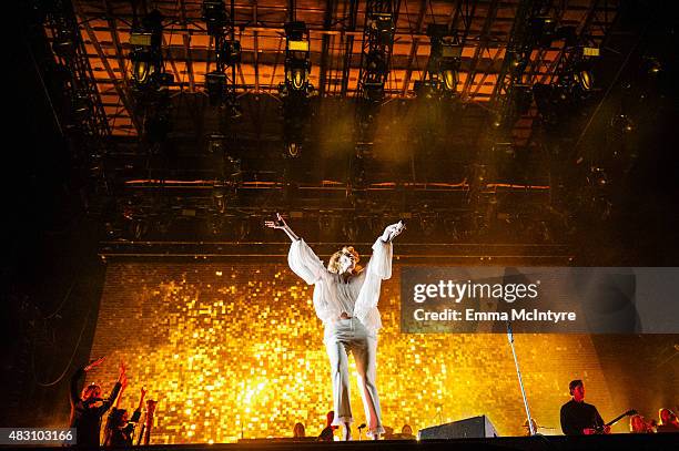 Florence Welch of Florence and the Machine performs on Day One of the Osheaga Music and Arts Festival on July 31, 2015 in Montreal, Canada.