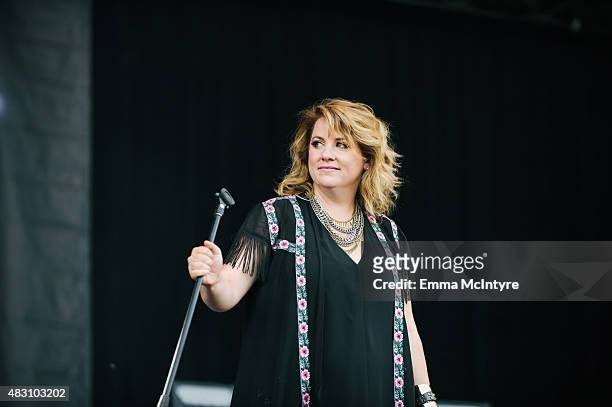 Amy Millan of Stars performs on Day One of the Osheaga Music and Arts Festival on July 31, 2015 in Montreal, Canada.