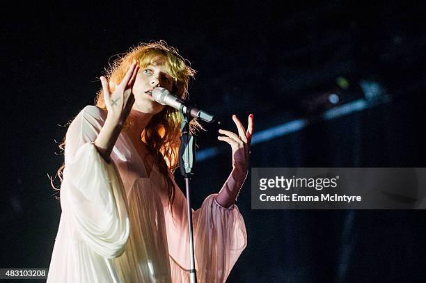 Florence Welch of Florence and the Machine performs on Day One of the Osheaga Music and Arts Festival on July 31, 2015 in Montreal, Canada.