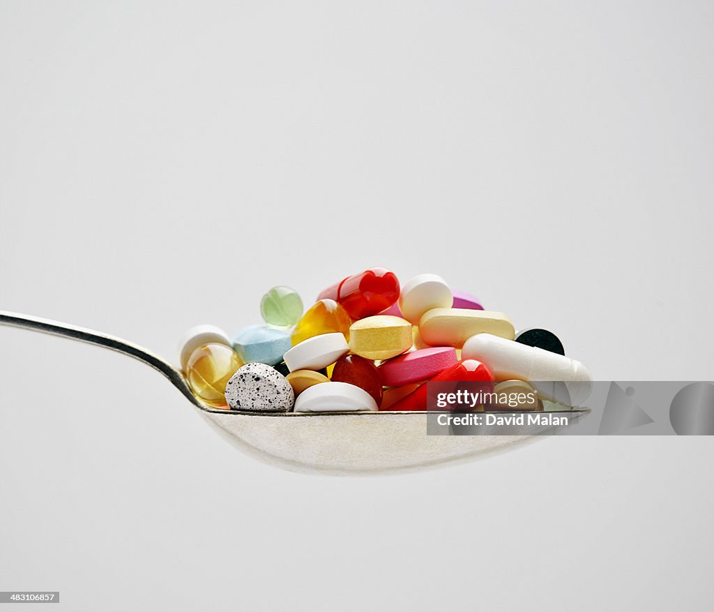 Spoon full of pills