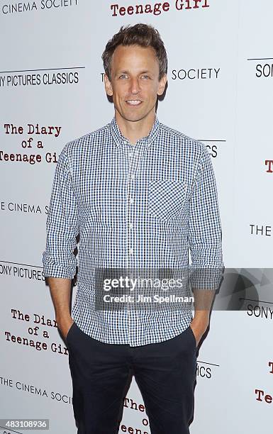 Talk show host Seth Meyers attends the Sony Pictures Classics with The Cinema Society host a screening of "The Diary Of A Teenage Girl" at Landmark's...