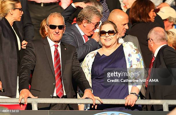 Chairman of Southampton Ralph Krueger and owner Katharina Liebherr before the UEFA Europa League Qualifier between Southampton and Vitesse at St...