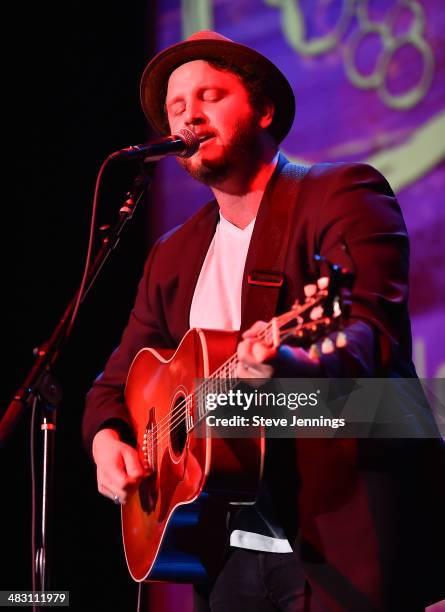 Tim Warren of The Alternate Routes performs on Day 3 of "Live In The Vineyard" on April 5, 2014 in Napa, California.