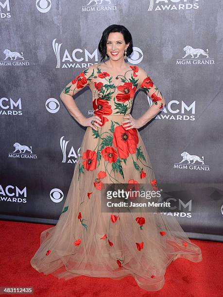 Singer Shawna Thompson of Thompson Square attends the 49th Annual Academy Of Country Music Awards at the MGM Grand Garden Arena on April 6, 2014 in...