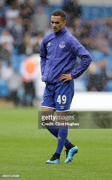 Antonee Robinson of Everton in action during the Pre Season Friendly match between Leeds United and Everton at Elland Road on August 1, 2015 in...