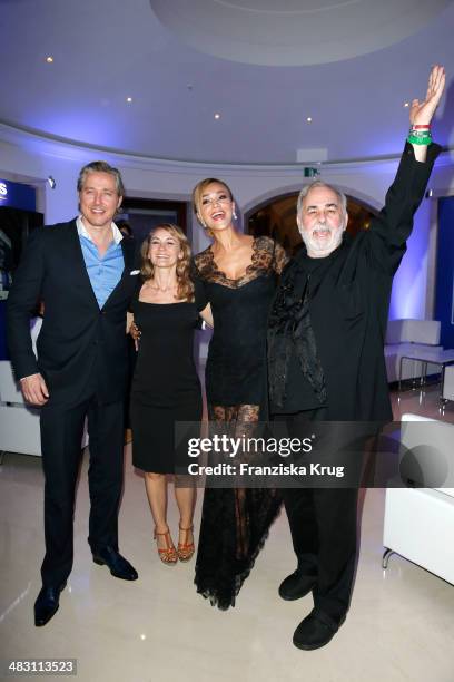 Franjo Pooth, Katharine Merlin, Verona Pooth and Udo Walz attend the Felix Burda Award 2014 at Hotel Adlon on April 06, 2014 in Berlin, Germany.