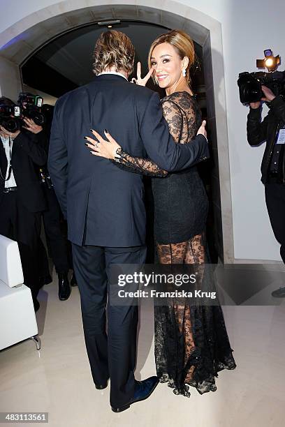 Franjo Pooth and Verona Pooth attend the Felix Burda Award 2014 at Hotel Adlon on April 06, 2014 in Berlin, Germany.