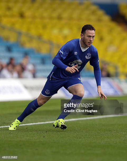 Gethan Jones of Everton in action during the Pre Season Friendly match between Leeds United and Everton at Elland Road on August 1, 2015 in Leeds,...