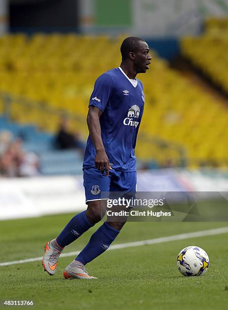 Arouna Kone of Everton in action during the Pre Season Friendly match between Leeds United and Everton at Elland Road on August 1, 2015 in Leeds,...