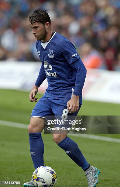 Bryan Oviedo of Everton in action during the Pre Season Friendly match between Leeds United and Everton at Elland Road on August 1, 2015 in Leeds,...