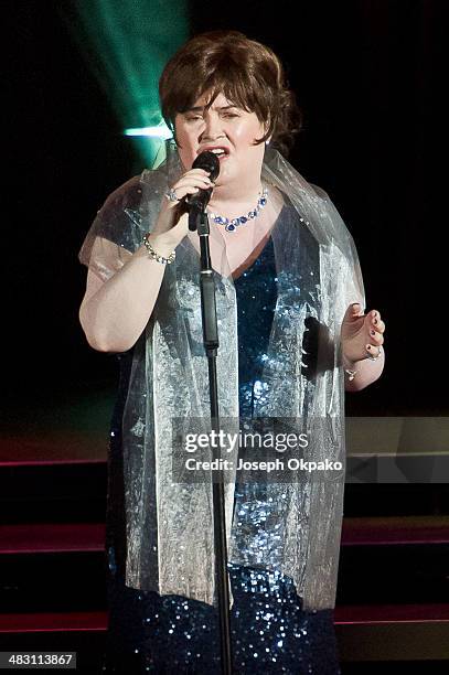 Susan Boyle performs at Eventim Apollo, Hammersmith on April 6, 2014 in London, England.