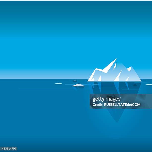 stockillustraties, clipart, cartoons en iconen met attention all shipping! - iceberg