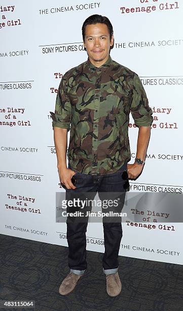 Actor Chaske Spencer attends the Sony Pictures Classics with The Cinema Society host a screening of "The Diary Of A Teenage Girl" at Landmark's...