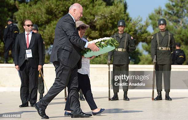 Governor-General of Australia Peter Cosgrove and his wife Lynne Cosgrove attend an alternative commemoration ceremony to mark the 100th Anniversary...