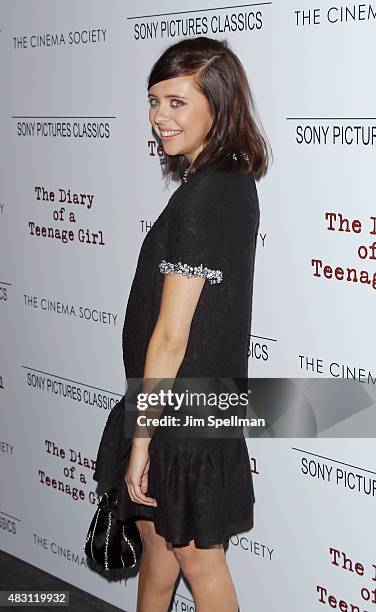 Actress Bel Powley attends the Sony Pictures Classics with The Cinema Society host a screening of "The Diary Of A Teenage Girl" at Landmark's...