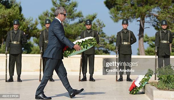 Canakkale Governor Ahmet Cinar attends an alternative commemoration ceremony to mark the 100th Anniversary of the Canakkale Land Battles at the 57th...