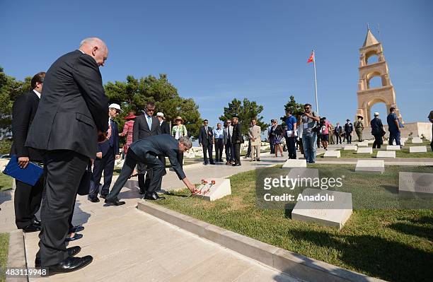 Governor-General of Australia Peter Cosgrove attends an alternative commemoration ceremony is held to mark the 100th Anniversary of the Canakkale...