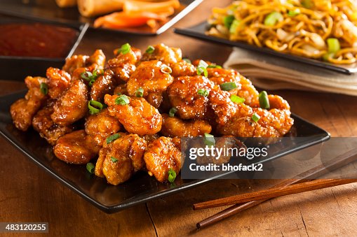 Asian Oranage Chicken with Green Onions Asian Oranage Chicken with Green Onions