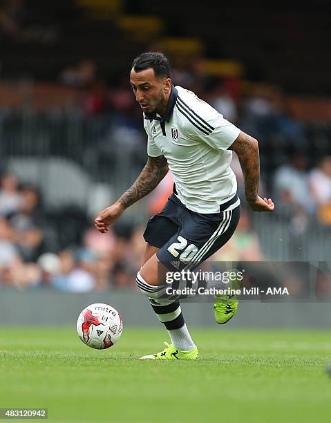 Konstantinos Mitroglou of Fulham during the pre-season friendly between Fulham and Watford at Craven Cottage on August 1, 2015 in London, England.