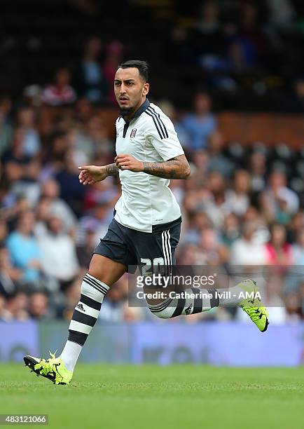 Konstantinos Mitroglou of Fulham during the pre-season friendly between Fulham and Watford at Craven Cottage on August 1, 2015 in London, England.