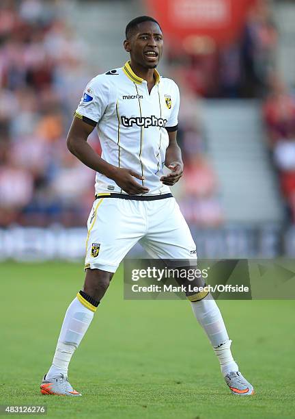 Kelvin Leerdam of Vitesse during the UEFA Europa League Third Qualifying Round 1st Leg match between Southampton and Vitesse at St Mary's Stadium on...