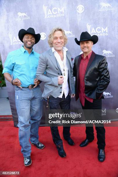 Musicians Cowboy Troy, Big Kenny and John Rich attend the 49th Annual Academy of Country Music Awards at the MGM Grand Garden Arena on April 6, 2014...