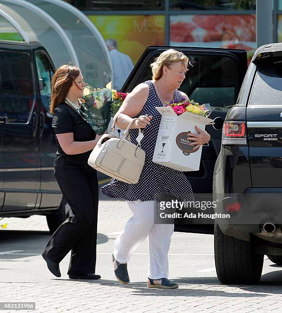 Pauline Quirke is shops at her local shops on July 1, 2015 in London, England.