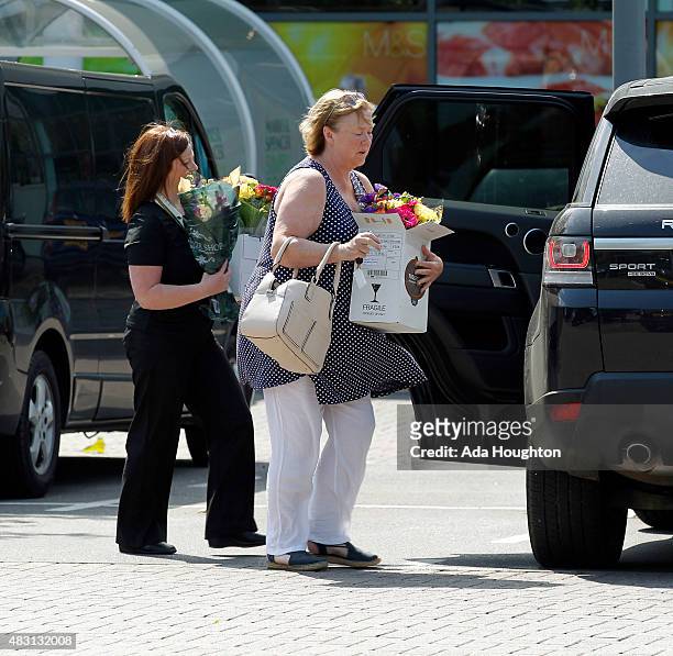 Pauline Quirke is shops at her local shops on July 1, 2015 in London, England.