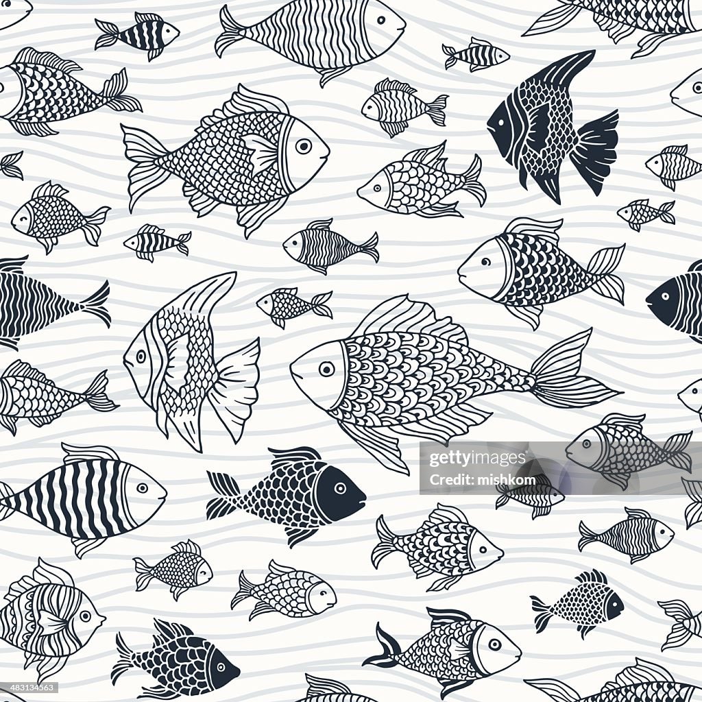Seamless Fish Pattern High-Res Vector Graphic - Getty Images