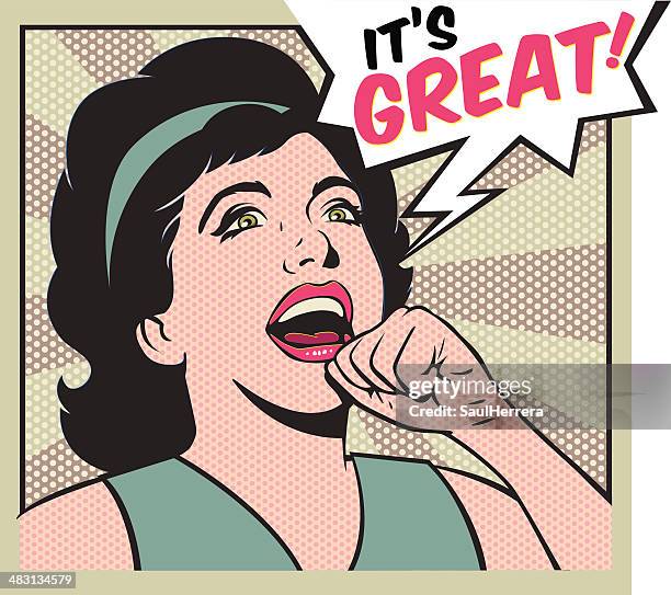 ilustrações, clipart, desenhos animados e ícones de alegre e maravilhado dona de casa - dona de casa