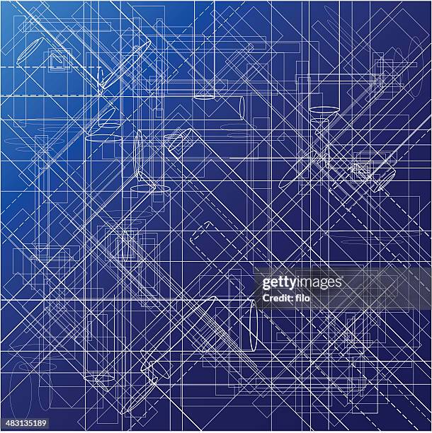 urban blueprint [vector] - blueprint texture stock illustrations