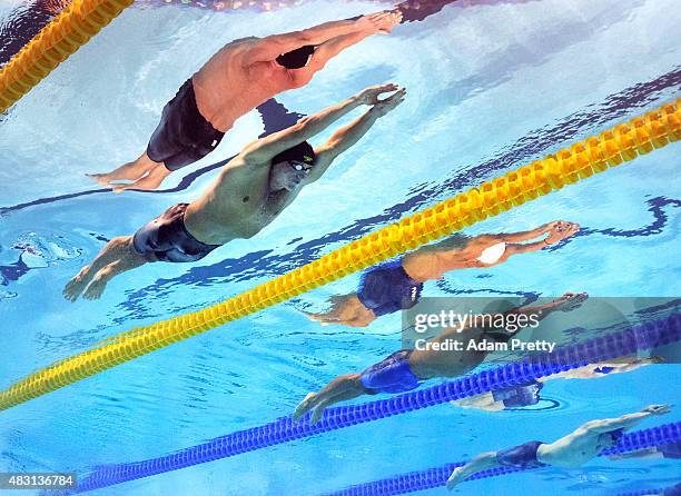 Ryan Lochte of the United States competes in the Men's 200m Individual Medley Semi-Finals on day twelve of the 16th FINA World Championships at the...