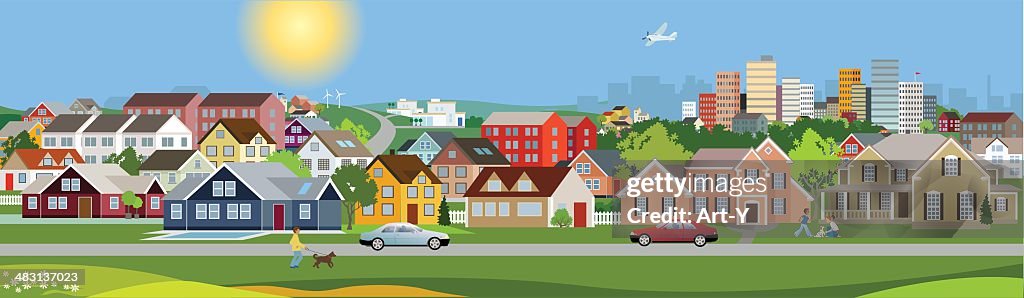 Panoramic view of a city
