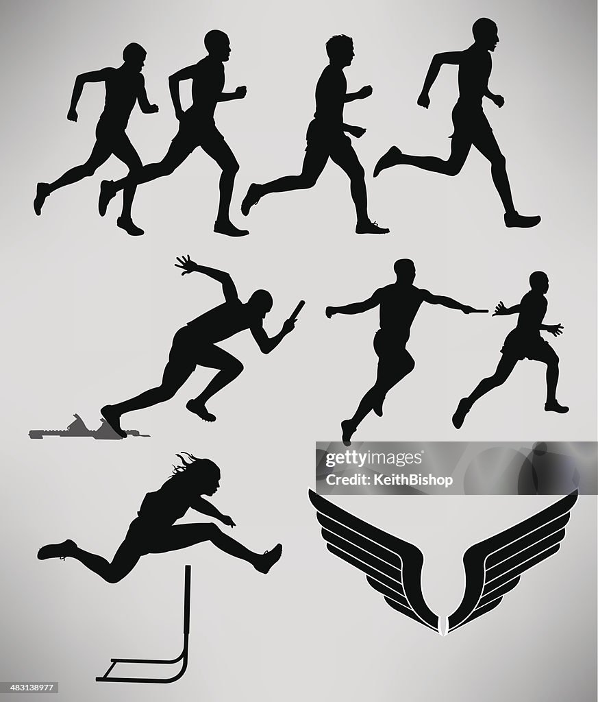 Track And Field Men Events High-Res Vector Graphic - Getty Images