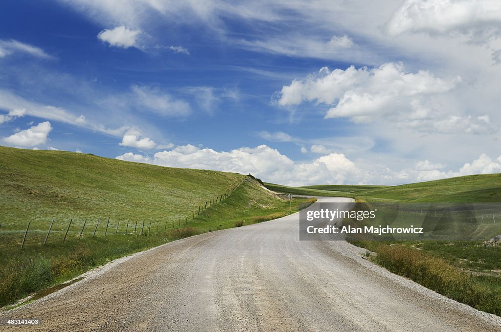 Gravel road Choteau Montana