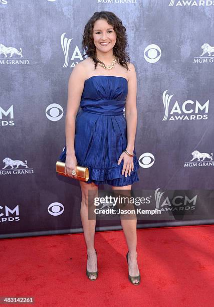 Singer Ashton Shepherd attends the 49th Annual Academy Of Country Music Awards at the MGM Grand Garden Arena on April 6, 2014 in Las Vegas, Nevada.