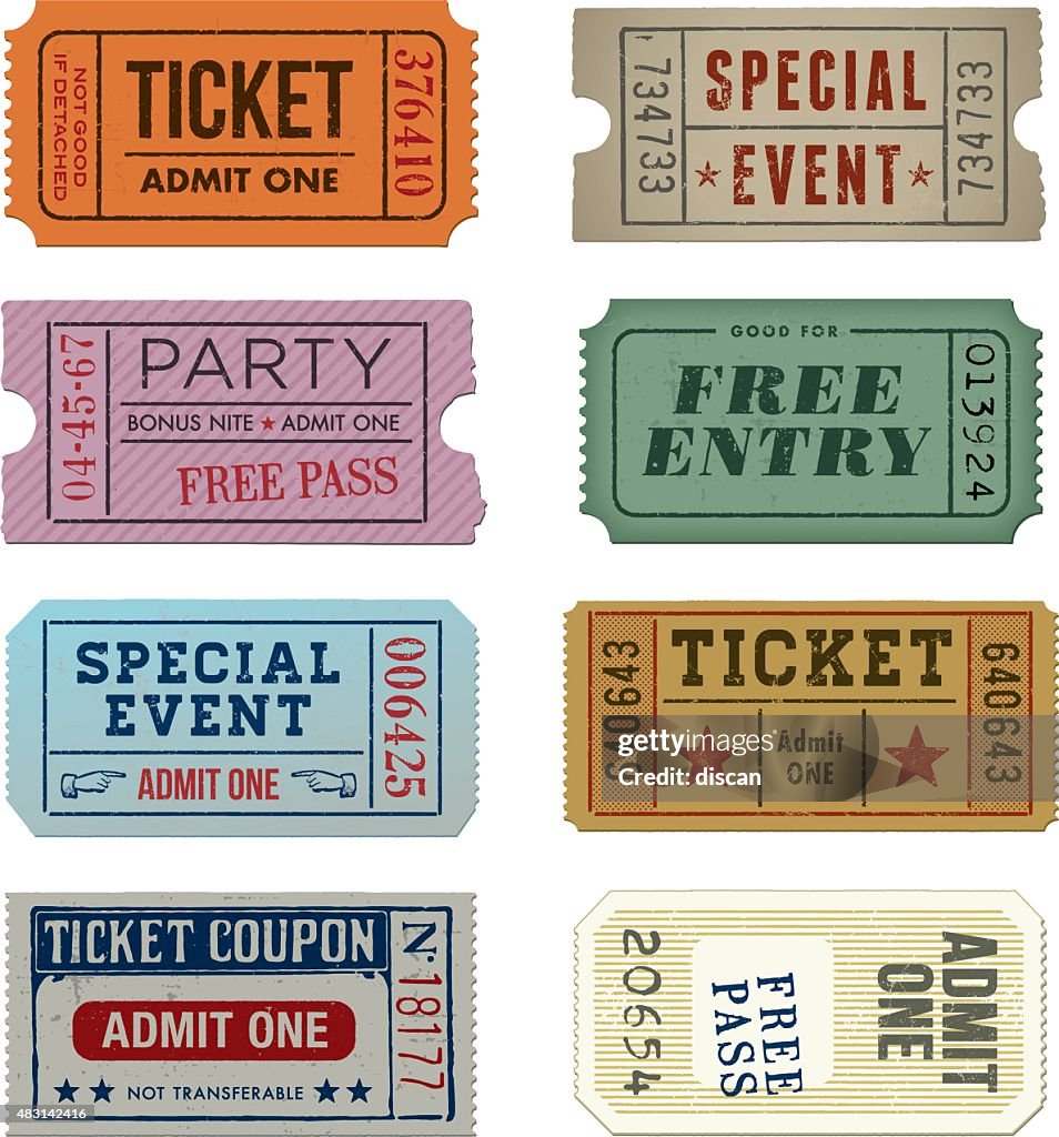 Grunge Tickets Collection - Illustration
