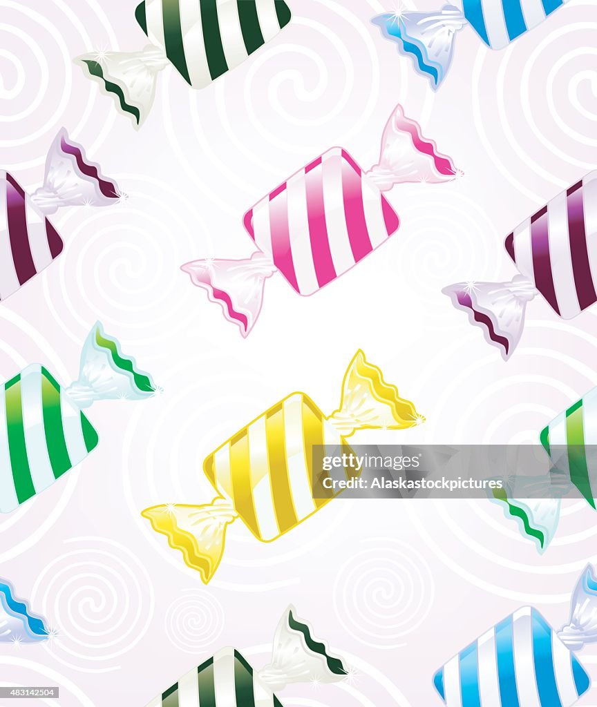 Striped Bonbons (seamless pattern)