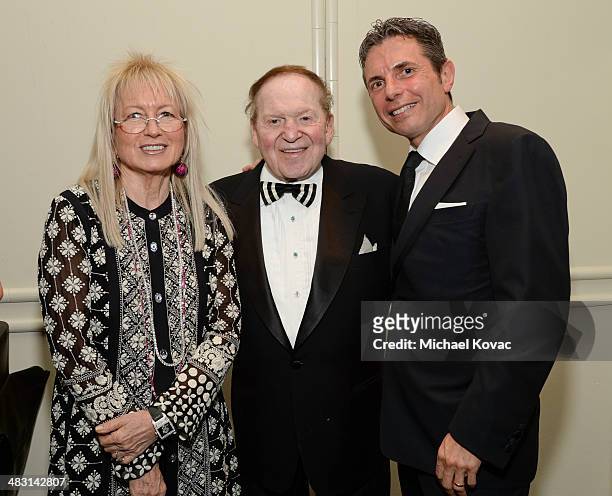 Dr. Miriam Adelson, Sheldon Adelson, and honoree Dr. Anton Bilchik attend the John Wayne Cancer Institute Auxiliary's 29th Annual Odyssey Ball at...