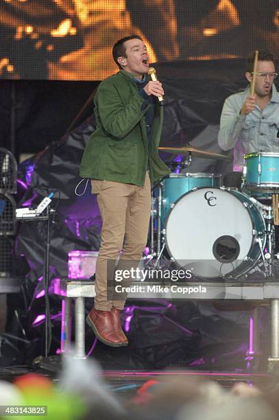 Singer Nate Ruess of fun. Performs onstage at the Capital One JamFest during the NCAA March Madness Music Festival - Day 3 at Reunion Park on April...