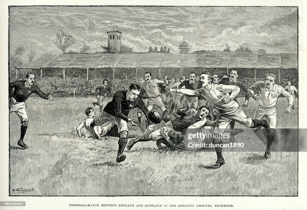 Rugby Match between England and Scotland