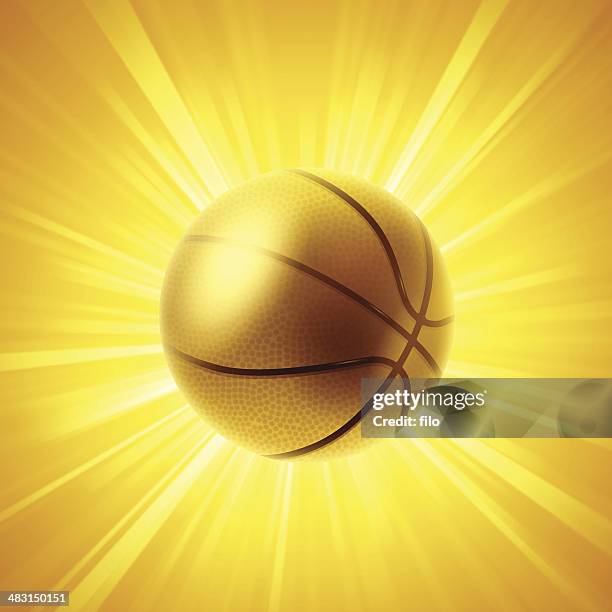 golden basketball - drive ball sports stock illustrations