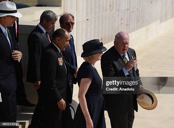 Governor-General of Australia Peter Cosgrove and Governor-General of New Zealand Jerry Mateparae attend an extra remembrance ceremony to mark the...