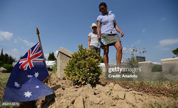 An extra remembrance ceremony to mark the 100th Anniversary of the Canakkale Land Battles at the Lone Pine Cemetery in Canakkale, Turkey on August 6,...