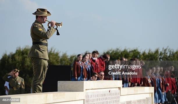 An extra remembrance ceremony to mark the 100th Anniversary of the Canakkale Land Battles at the Lone Pine Cemetery in Canakkale, Turkey on August 6,...