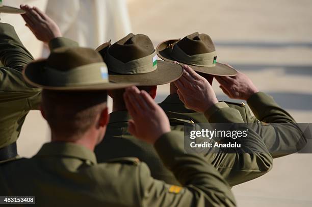 An extra remembrance ceremony to mark the 100th Anniversary of the Canakkale Land Battles at the Lone Pine Cemetery in Canakkale, Turkey on August 6,...